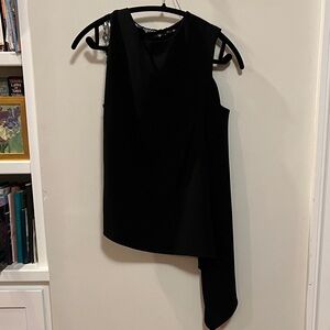Roland Mouret Black Asymmetrical Top